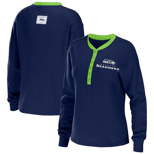 Official Ladies Seattle Seahawks Long Sleeved T-Shirts, Ladies Long Sleeved  Shirts, Seahawks Raglan Shirts, Ladies Henley Long Sleeve Shirts