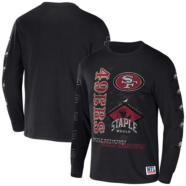 NFL Team Apparel Youth San Francisco 49ers Team Drip Black Long Sleeve  T-Shirt