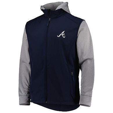 Men's Dunbrooke Navy/Heather Gray Atlanta Braves Alpha Full-Zip Jacket