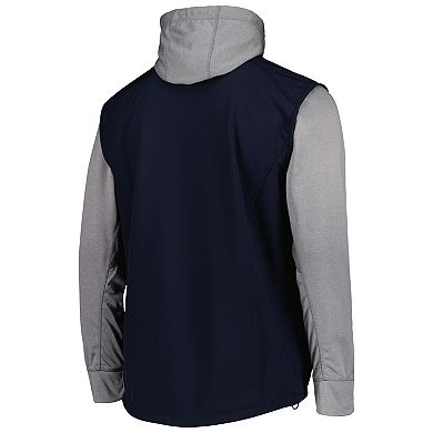 Men's Dunbrooke Navy/Heather Gray Atlanta Braves Alpha Full-Zip Jacket