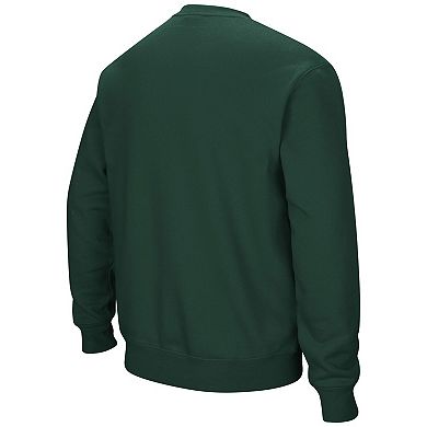 Men's Colosseum Green Baylor Bears Arch & Logo Pullover Sweatshirt