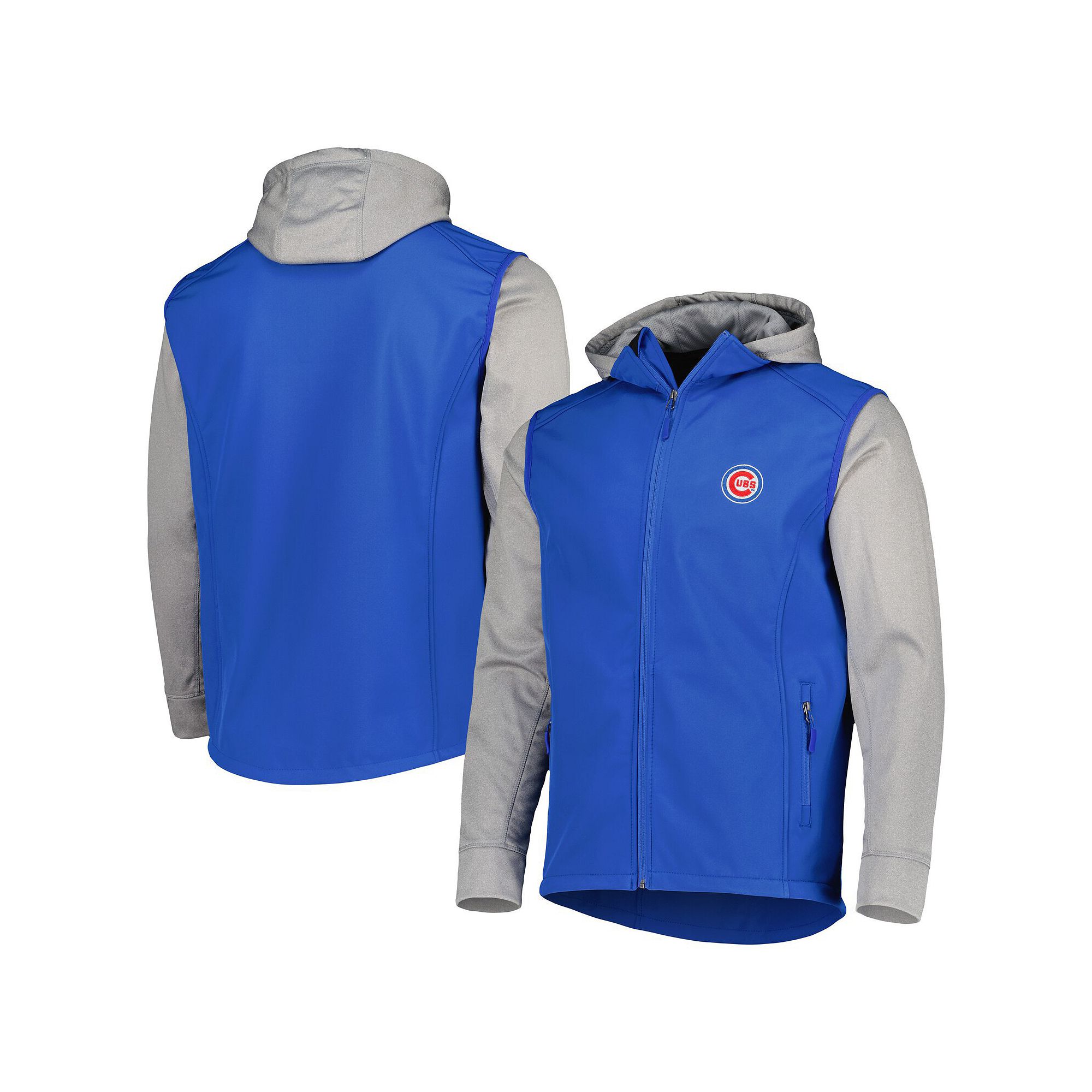 Mens Dunbrooke Royal/Heather Gray Chicago Cubs Alpha Full-Zip Jacket, Size