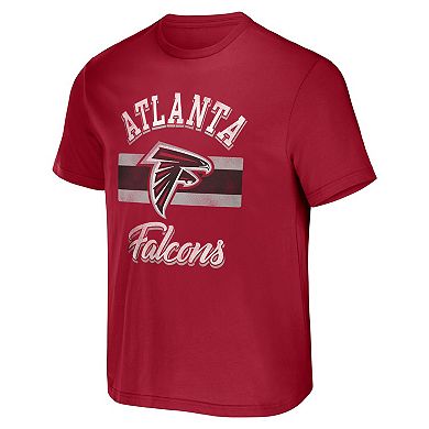 Men's NFL x Darius Rucker Collection by Fanatics Red Atlanta Falcons Stripe T-Shirt