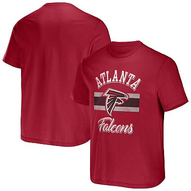 Men's NFL x Darius Rucker Collection by Fanatics Red Atlanta Falcons Stripe T-Shirt