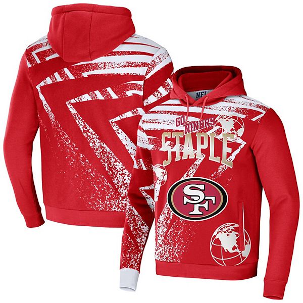 New NFL San Francisco 49ers old time style mid weight cotton hoodie men's  XXL