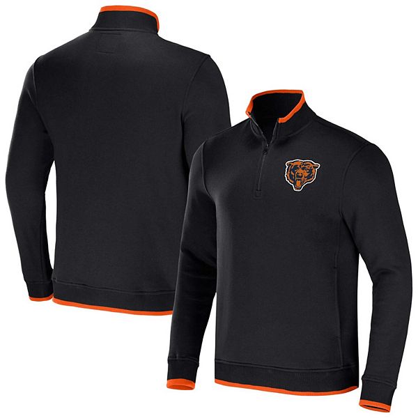 Men's NFL x Darius Rucker Collection by Fanatics Black Chicago Bears Logo  Quarter-Zip Top