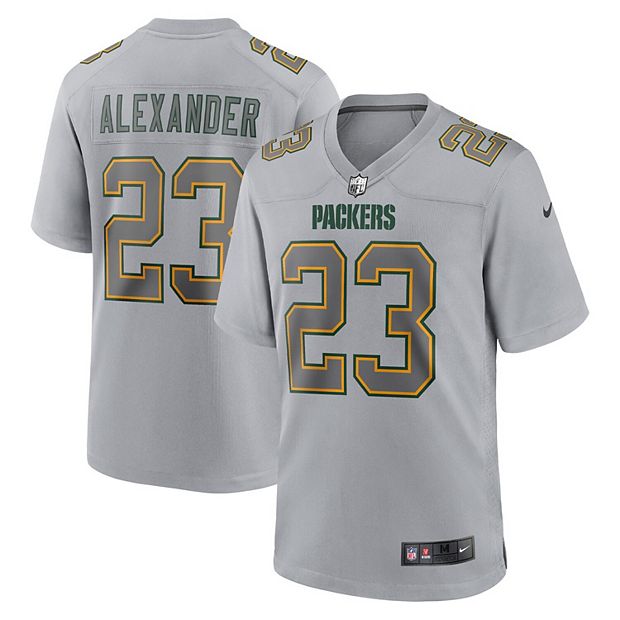 Men's Nike Jaire Alexander Gray Green Bay Packers Atmosphere Fashion Game  Jersey