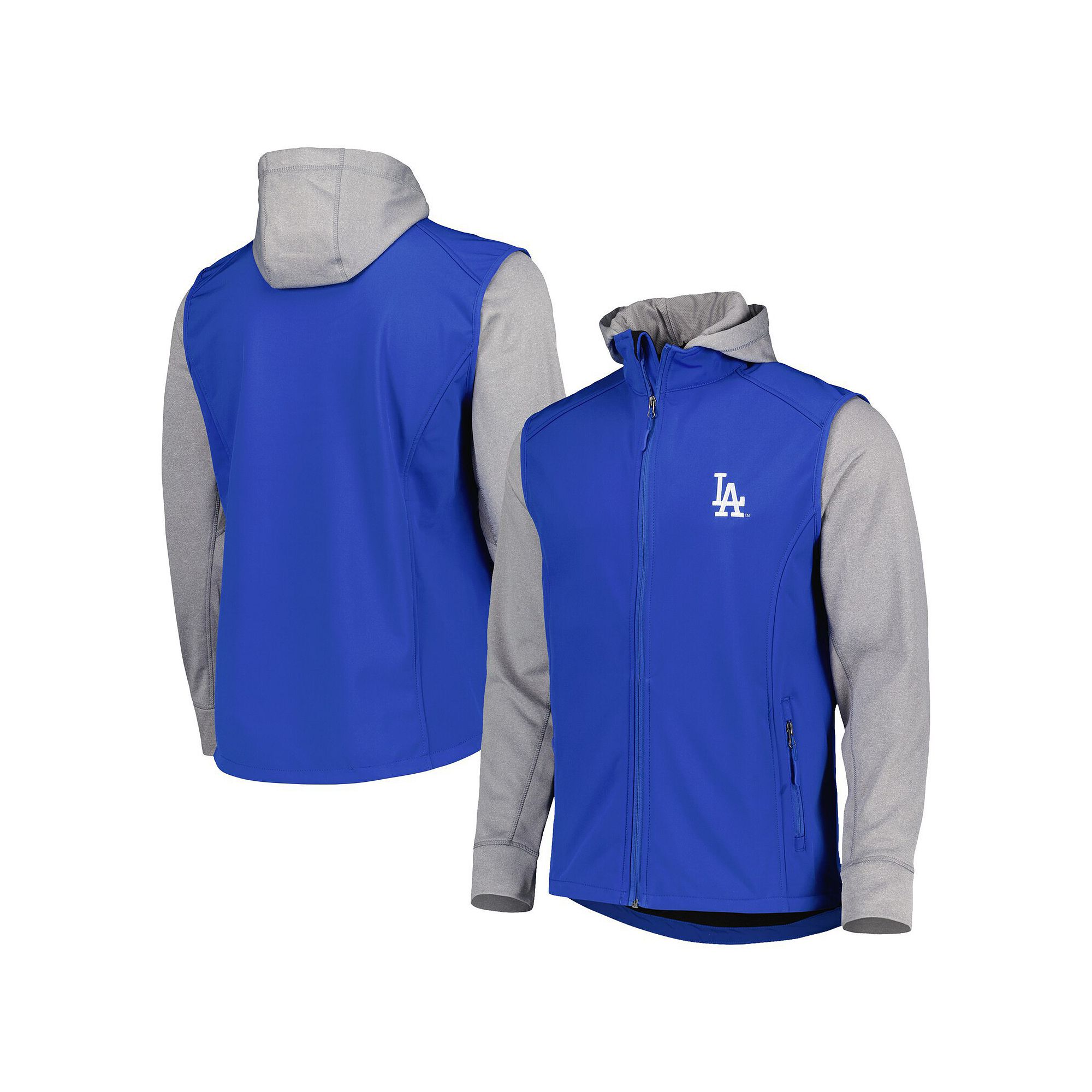 Mens Dunbrooke Royal/Heather Gray Los Angeles Dodgers Alpha Full-Zip Jacke
