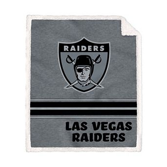 Las Vegas Raiders 50'' x 60'' Vintage Triple Stripe Sherpa Blanket
