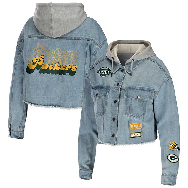 Women's WEAR By Erin Andrews Denim Green Bay Packers Long Sleeve