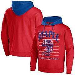 Men's Mitchell & Ness Red Buffalo Bills Big Face 5.0 Pullover Hoodie