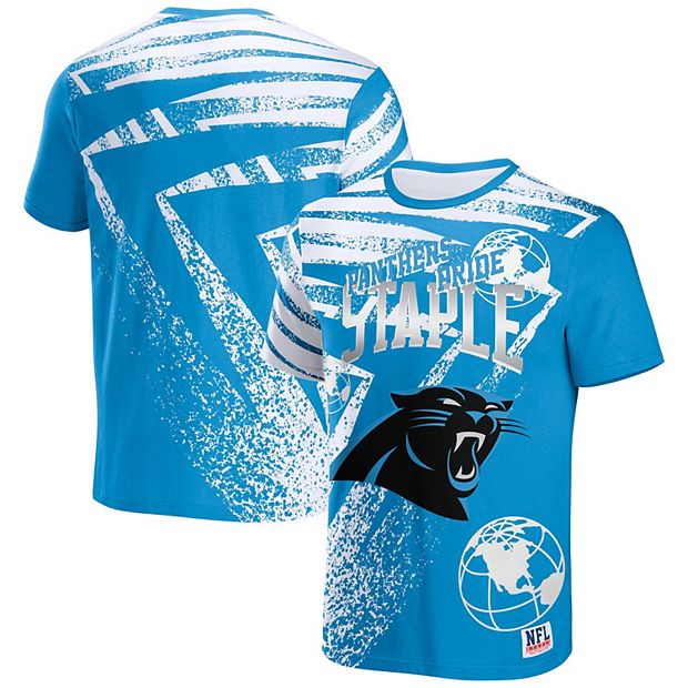 Men s NFL x Staple Blue Carolina Panthers All Over Print T Shirt