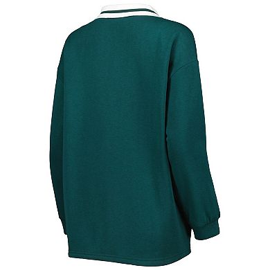 Women's Gameday Couture Green Michigan State Spartans Happy Hour Long Sleeve Polo