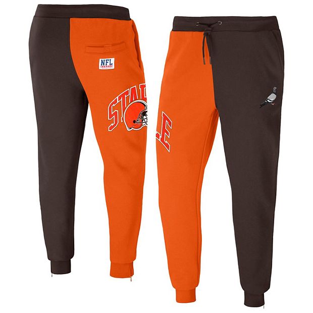 Men's NFL x Staple Brown Cleveland Browns Split Logo Fleece Pants