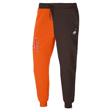 Men's NFL x Staple Brown Cleveland Browns Split Logo Fleece Pants