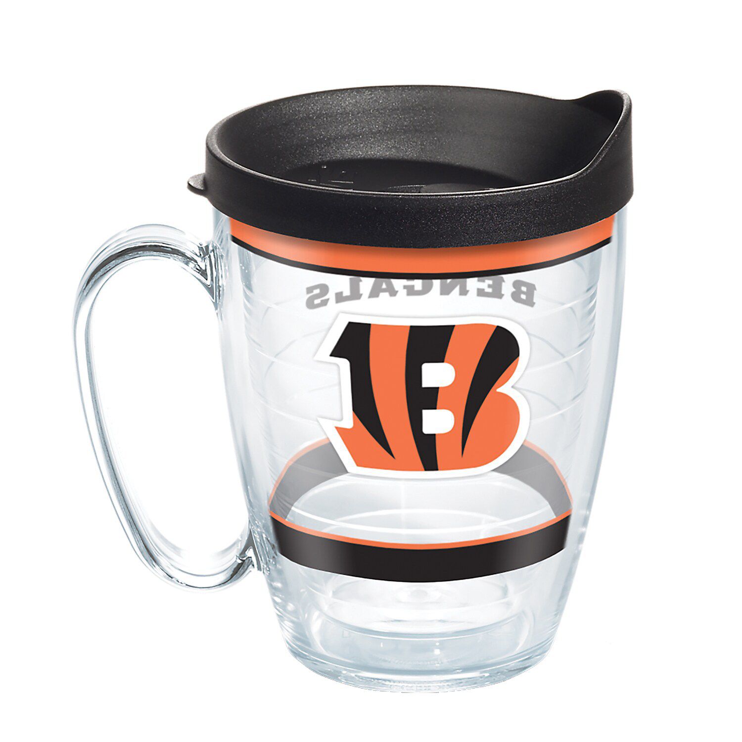 Cincinnati Bengals 16oz Travel Tumbler Mug w/ Metal Emblem