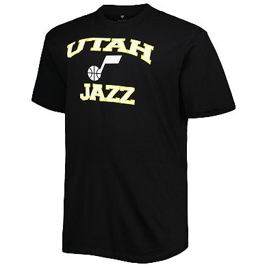 Men's Black Utah Jazz Big & Tall Heart & Soul T-Shirt