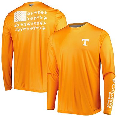 Men's Columbia Tennessee Orange Tennessee Volunteers Terminal Shot Omni-Shade Omni-Wick Long Sleeve T-Shirt