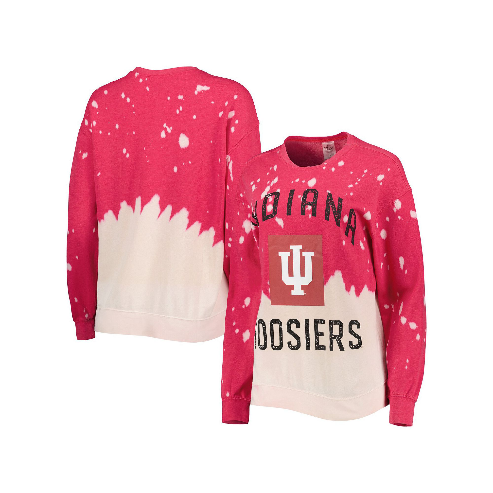 Womens Gameday Couture Crimson Indiana Hoosiers Twice As Nice Faded Dip-Dy
