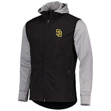 Men's Dunbrooke Black/Heather Gray San Diego Padres Alpha Full-Zip Jacket