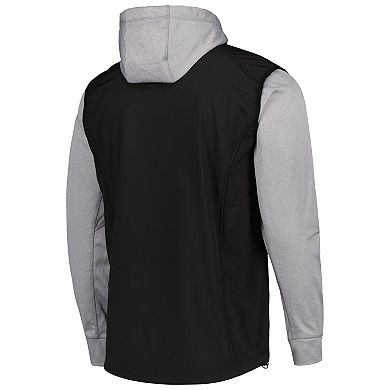 Men's Dunbrooke Black/Heather Gray San Diego Padres Alpha Full-Zip Jacket