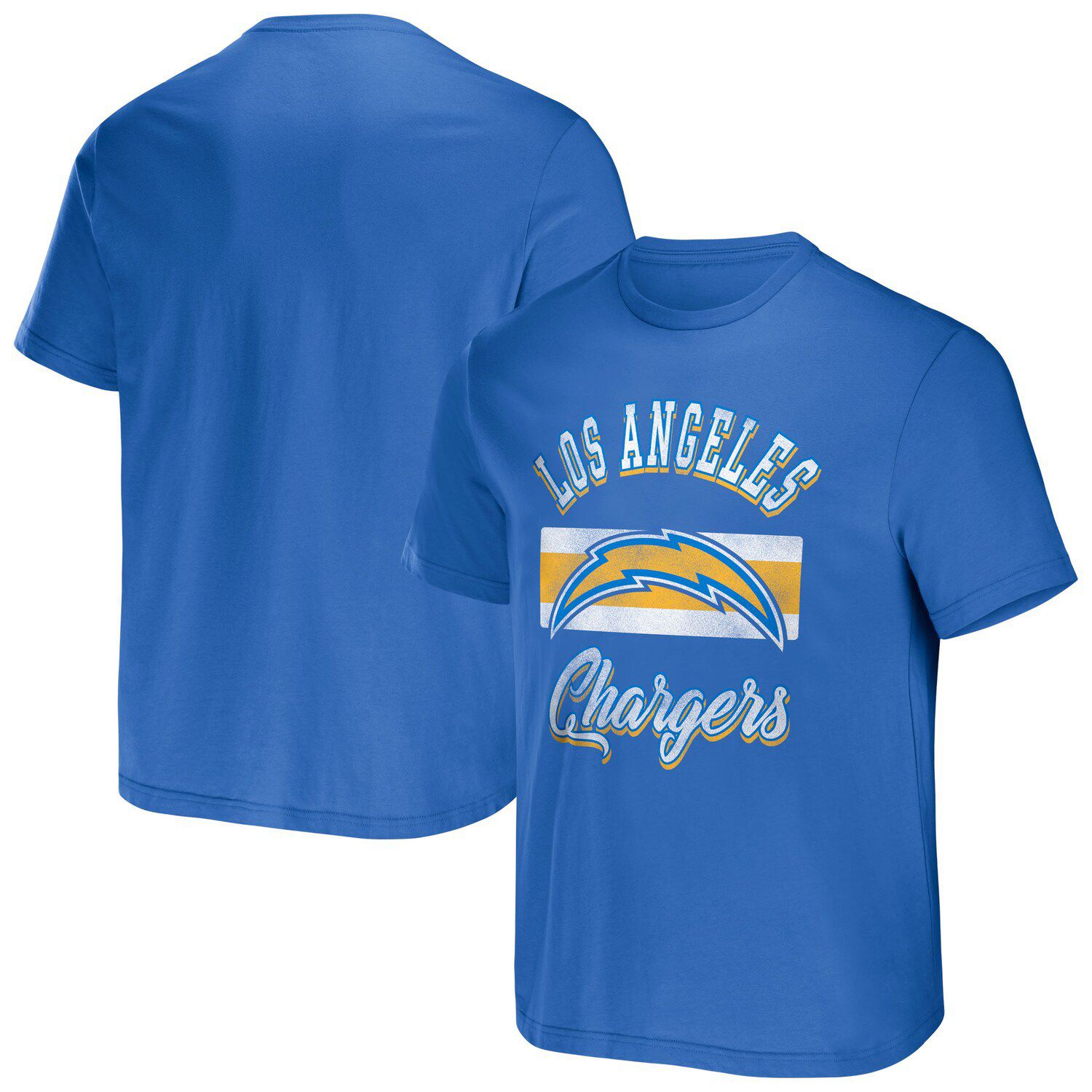 Women's New Era Powder Blue Los Angeles Chargers Raglan Lace-Up T-Shirt Size: Medium