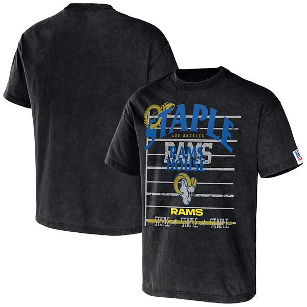 NFL x Staple Black Los Angeles Rams Throwback Vintage Wash T-Shirt, hoodie,  sweater, long sleeve and tank top