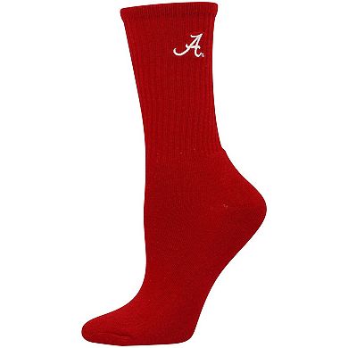 Women's ZooZatz Crimson/White Alabama Crimson Tide 2-Pack Quarter-Length Socks