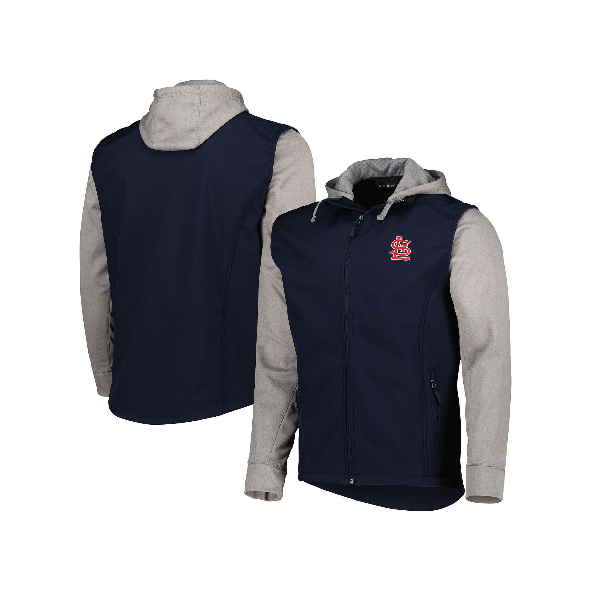 Mens Dunbrooke Navy/Heather Gray St. Louis Cardinals Alpha Full-Zip Jacket