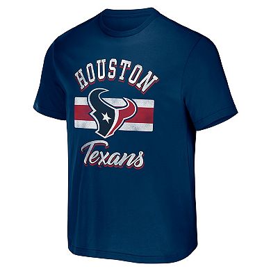 Men's NFL x Darius Rucker Collection by Fanatics Navy Houston Texans Stripe T-Shirt