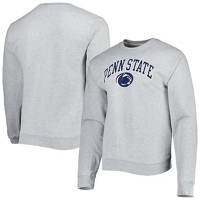 Men's League Collegiate Wear Heather Gray Penn State Nittany Lions 1965 Arch Essential Lightweight Pullover Sweatshirt