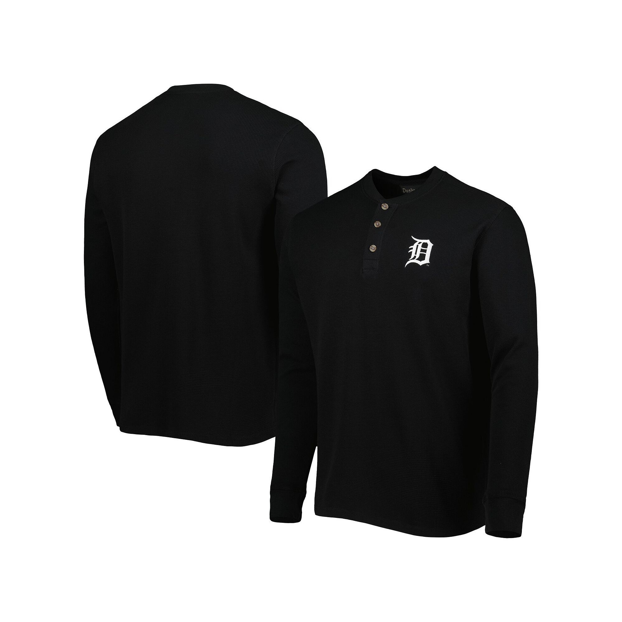 Mens Dunbrooke Detroit Tigers Black Maverick Long Sleeve T-Shirt, Size: Sm