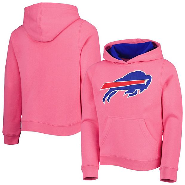 Girls Youth Pink Buffalo Bills Prime Pullover Hoodie