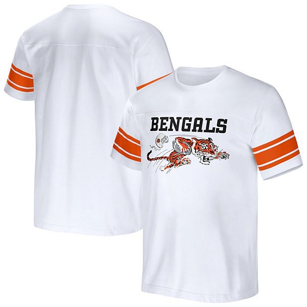 Men's NFL x Darius Rucker Collection by Fanatics White Cincinnati Bengals  Football Striped T-Shirt