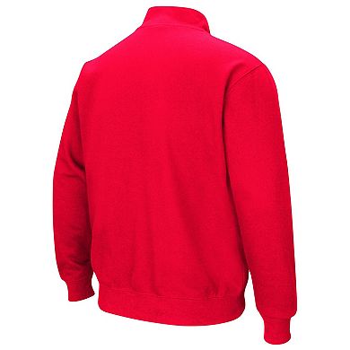 Men's Colosseum Red NC State Wolfpack Tortugas Quarter-Zip Sweatshirt
