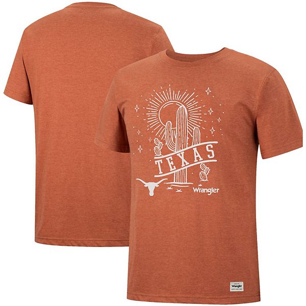 Men's Colosseum x Wrangler Heather Texas Orange Texas Longhorns Desert  Landscape T-Shirt