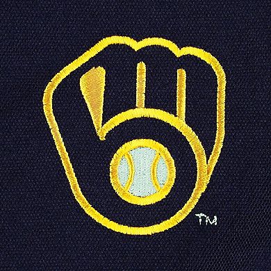 Men's Dunbrooke Navy Milwaukee Brewers Journey Tri-Blend Full-Zip Jacket