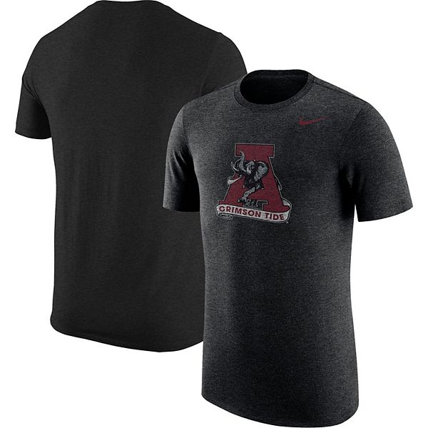 Alabama Crimson Tide Nike Retro Tri-Blend Three-Quarter Sleeve T-Shirt -  Heathered Gray