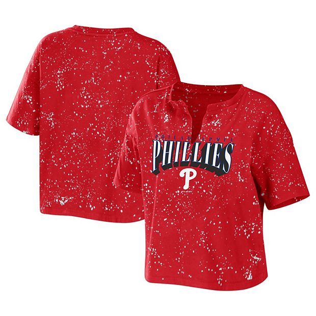 Women's Philadelphia Phillies WEAR by Erin Andrews Red Tie-Dye