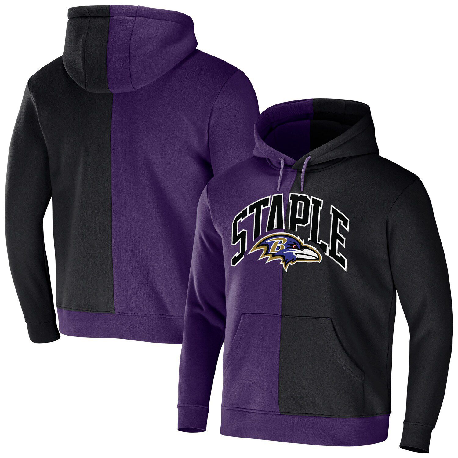 Women's '47 Oatmeal Baltimore Ravens Harper Pullover Hoodie