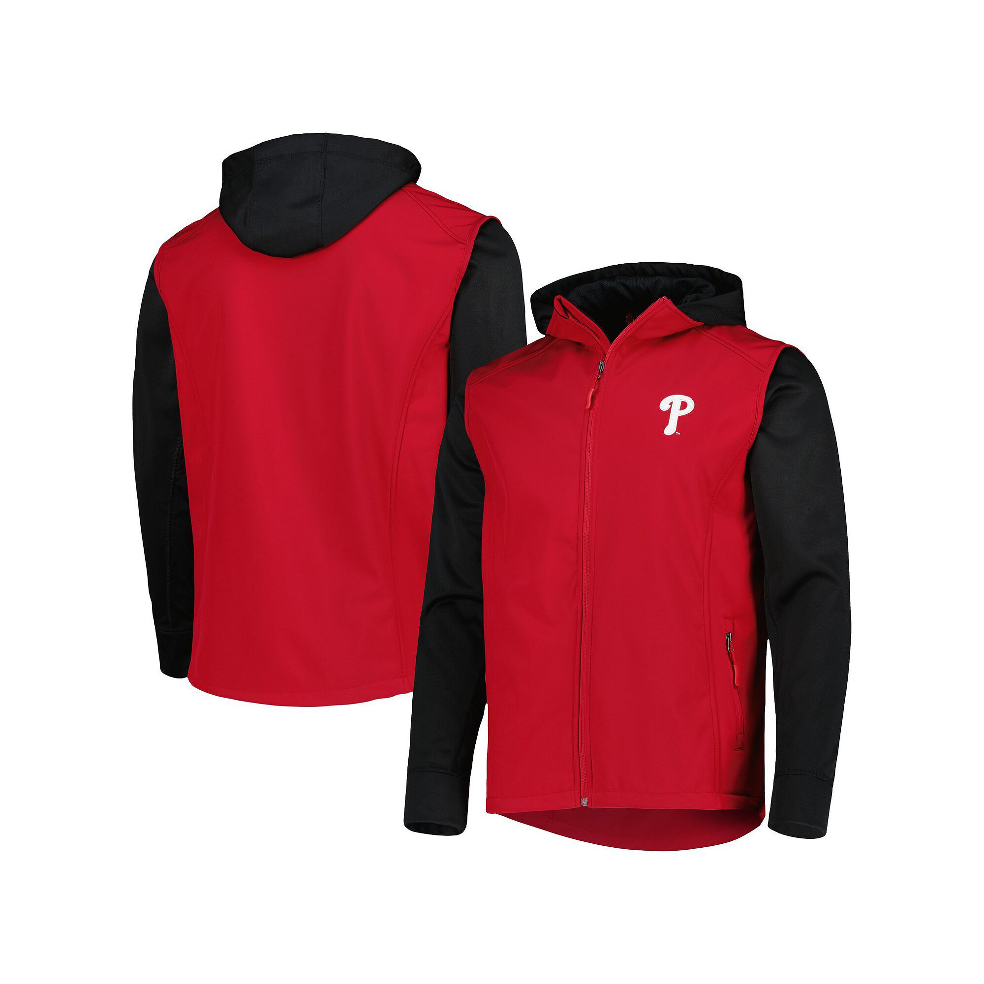 Mens Dunbrooke Red/Black Philadelphia Phillies Alpha Full-Zip Jacket, Size