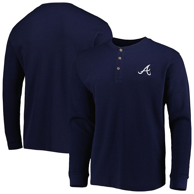 Men's Atlanta Braves Navy Big Logo Button-Up Shirt