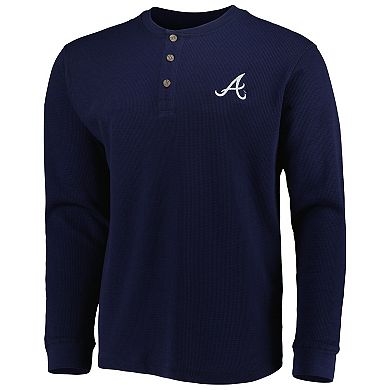 Men's Dunbrooke Atlanta Braves Navy Maverick Long Sleeve T-Shirt