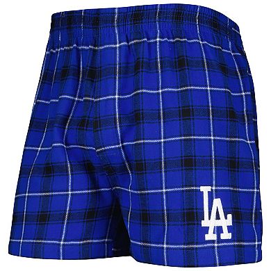 Men's Concepts Sport Royal/Black Los Angeles Dodgers Ledger Flannel Boxers