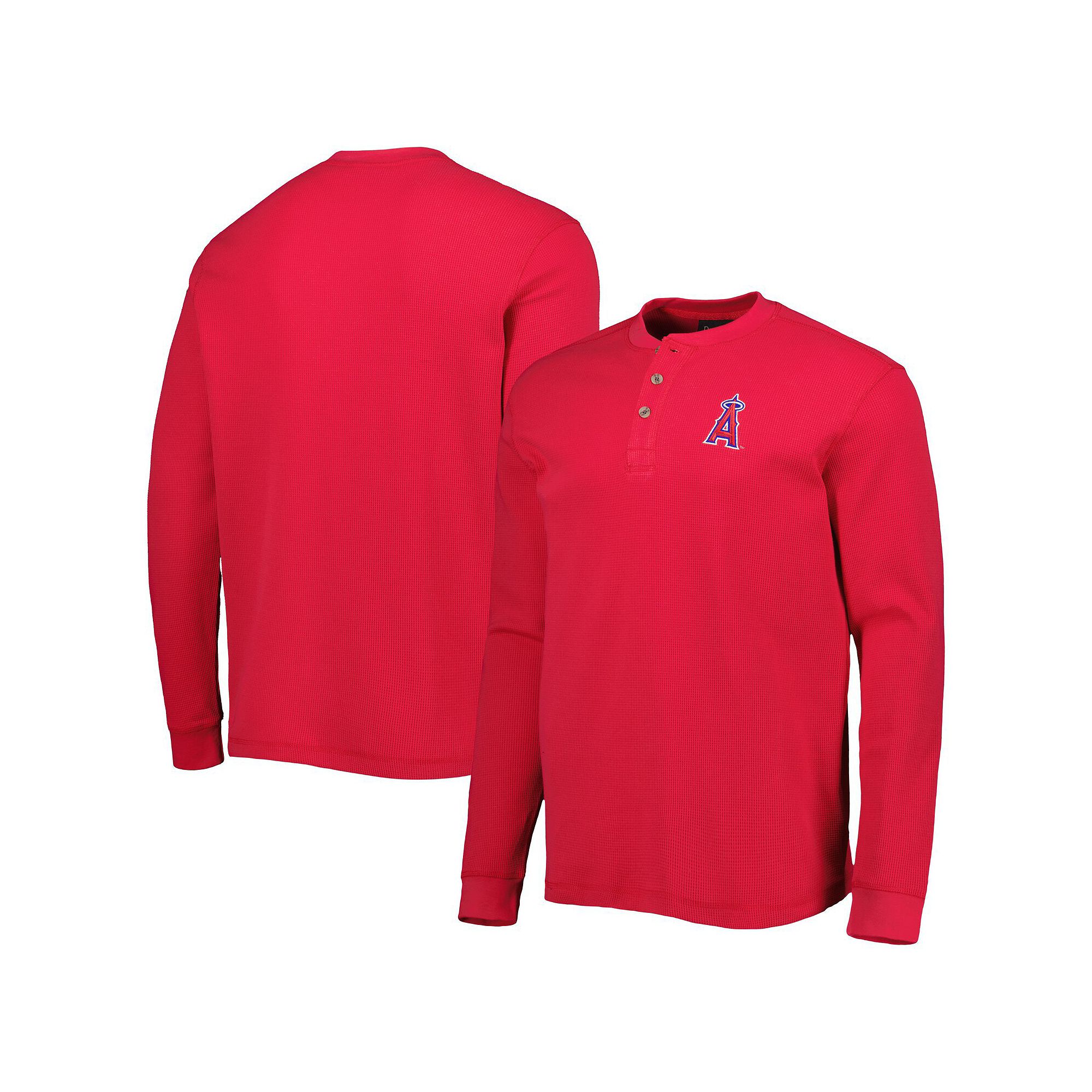 Mens Dunbrooke Los Angeles Angels Red Maverick Long Sleeve T-Shirt, Size: 