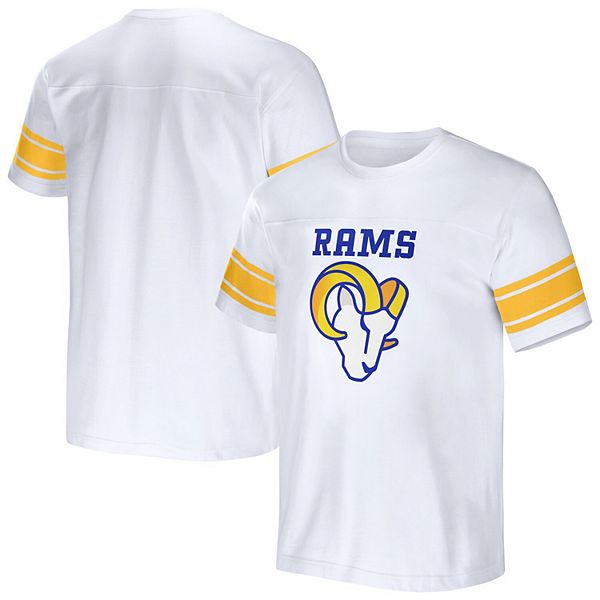 Men's NFL x Darius Rucker Collection by Fanatics White Los Angeles Rams  Football Striped T-Shirt