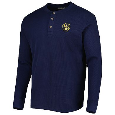 Men's Dunbrooke Milwaukee Brewers Navy Maverick Long Sleeve T-Shirt