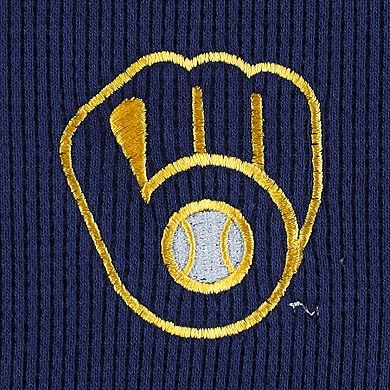 Men's Dunbrooke Milwaukee Brewers Navy Maverick Long Sleeve T-Shirt
