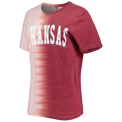 Women's Gameday Couture Cardinal Arkansas Razorbacks Find Your Groove Split-Dye T-Shirt