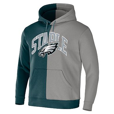 Men's NFL x Staple Green Philadelphia Eagles Split Logo Pullover Hoodie